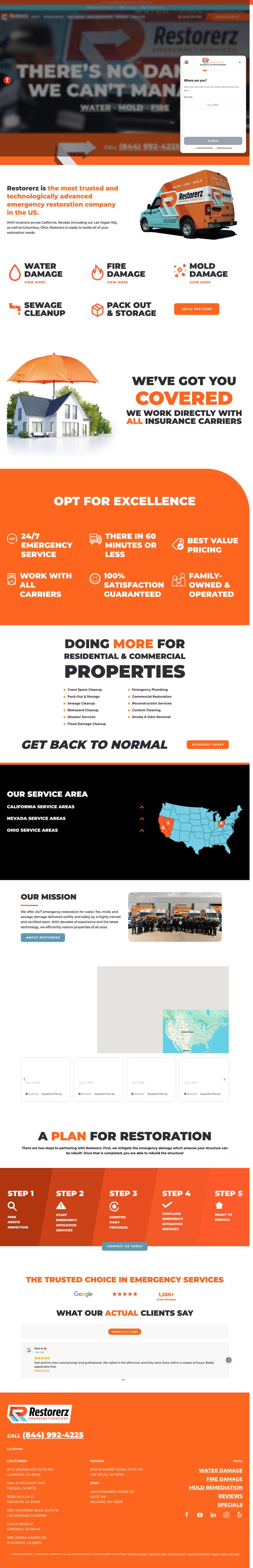 Real premium restoration website design