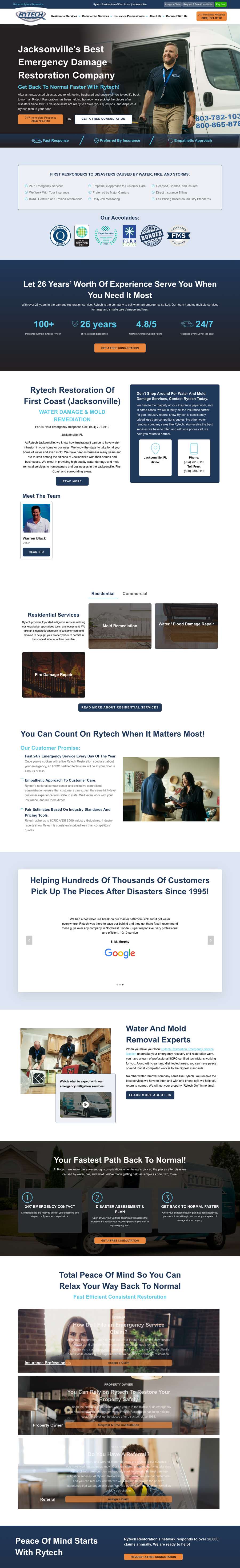 Real premium restoration website design