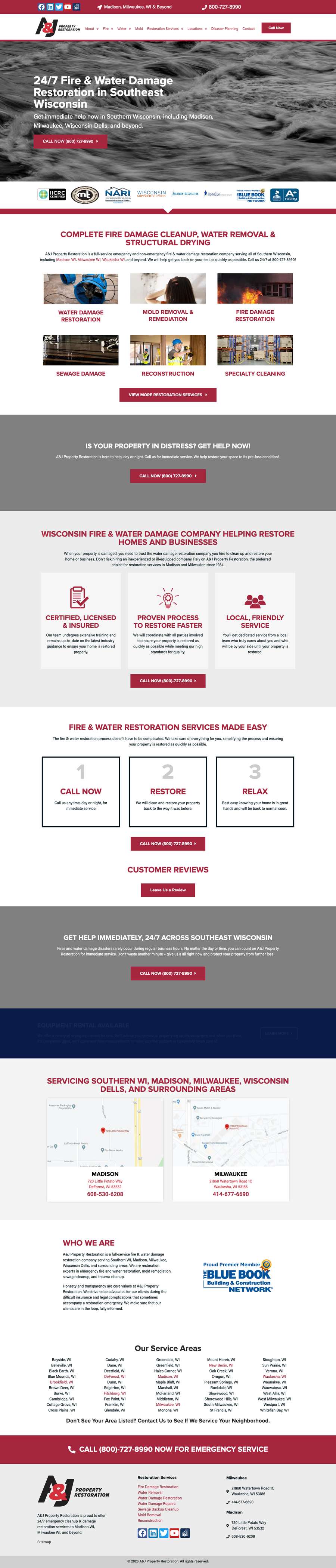 Real premium restoration website design