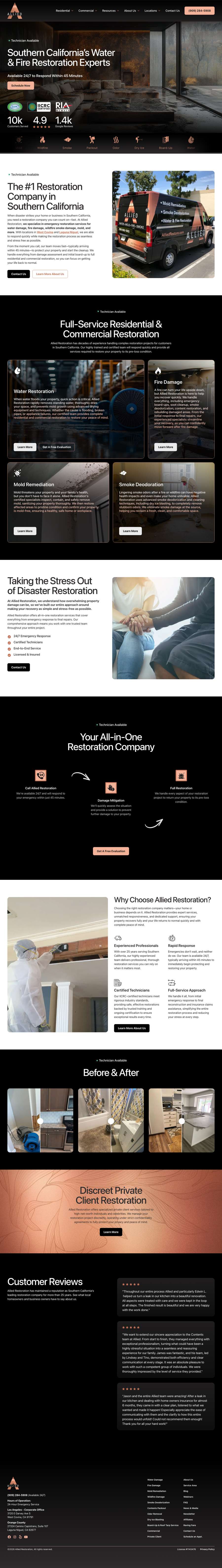 Real premium restoration website design