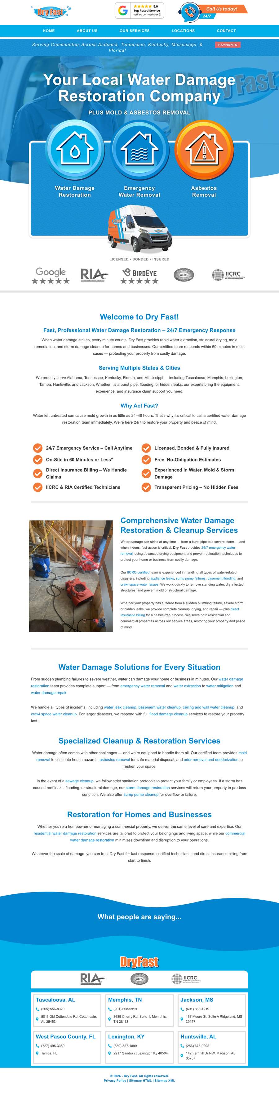 Real premium restoration website design