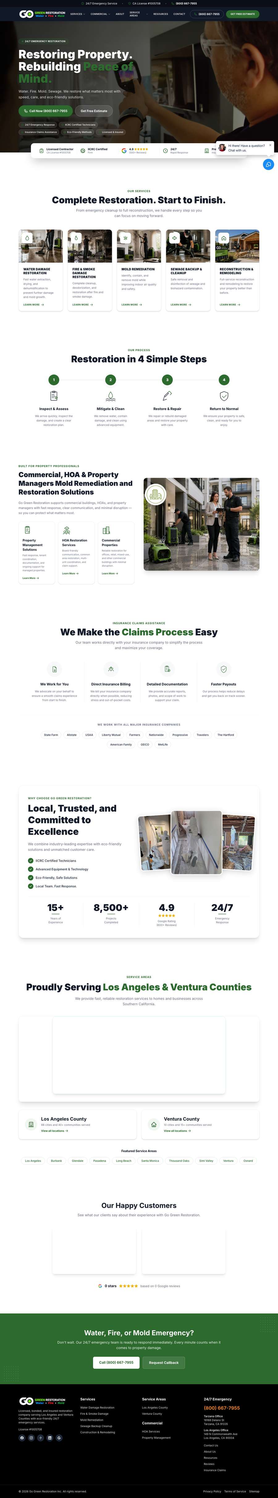 Real premium restoration website design