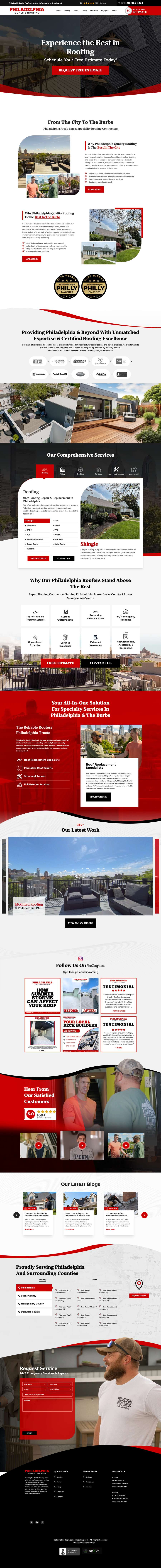 Real premium roofers website design