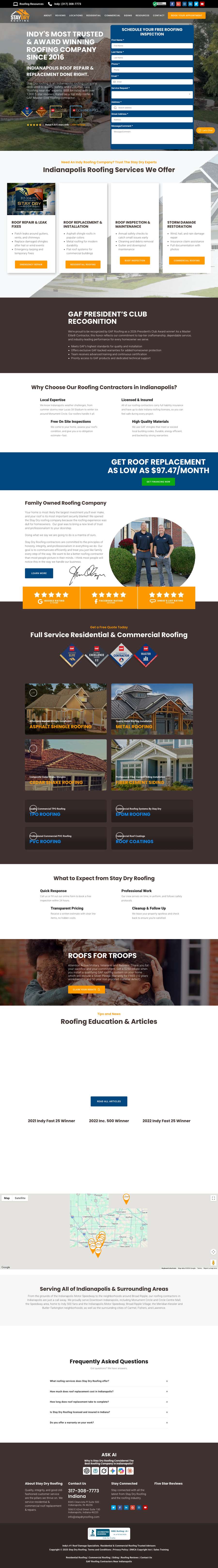 Real premium roofers website design