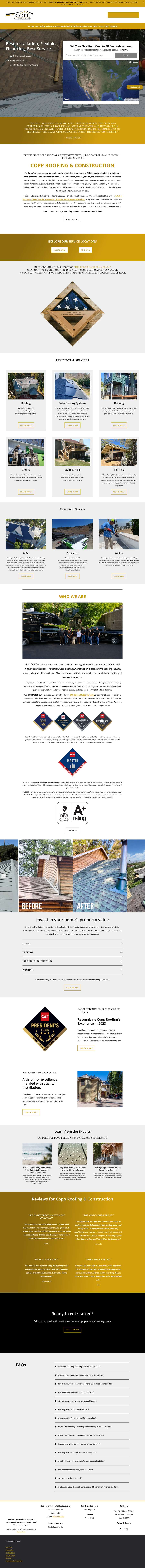 Real premium roofers website design