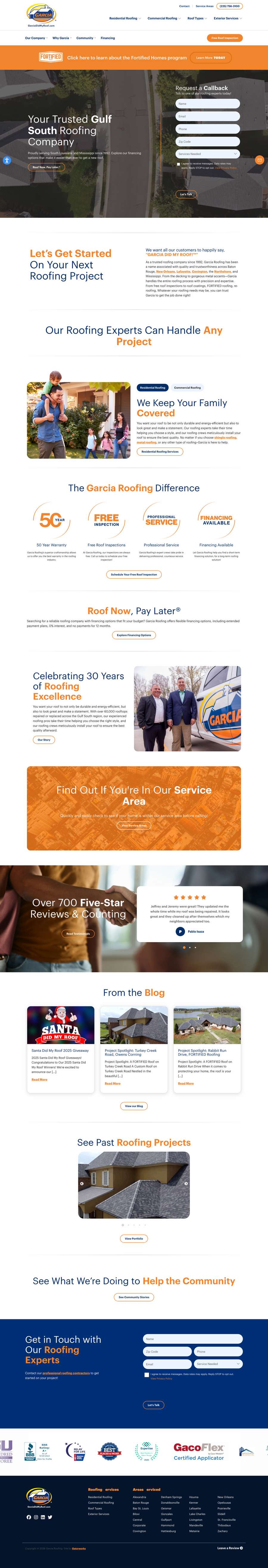 Real premium roofers website design