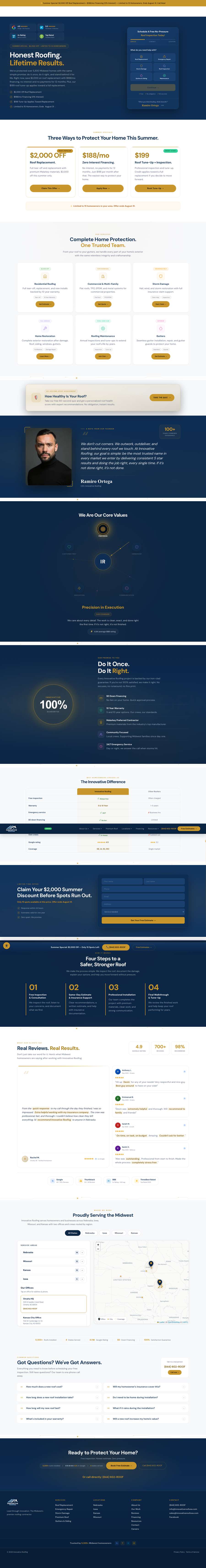 Real premium roofers website design