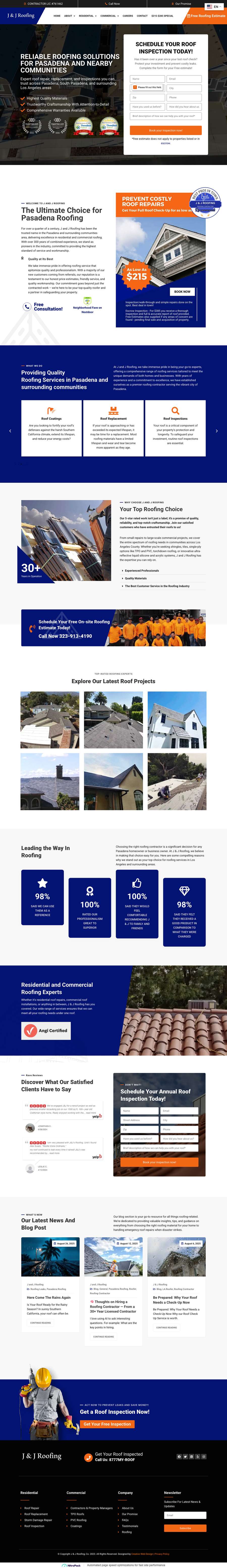 Real premium roofers website design
